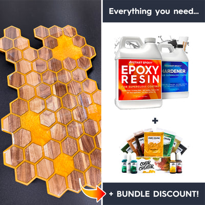 Honeycomb Epoxy Board | Includes Colors + Epoxy | BONUS BUNDLE DISCOUNT IN CART